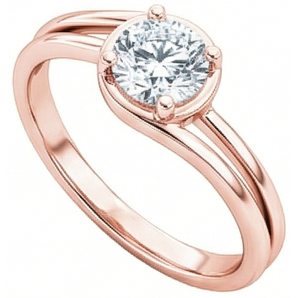 echter round diamant 1.75Karat ring Seitenansicht