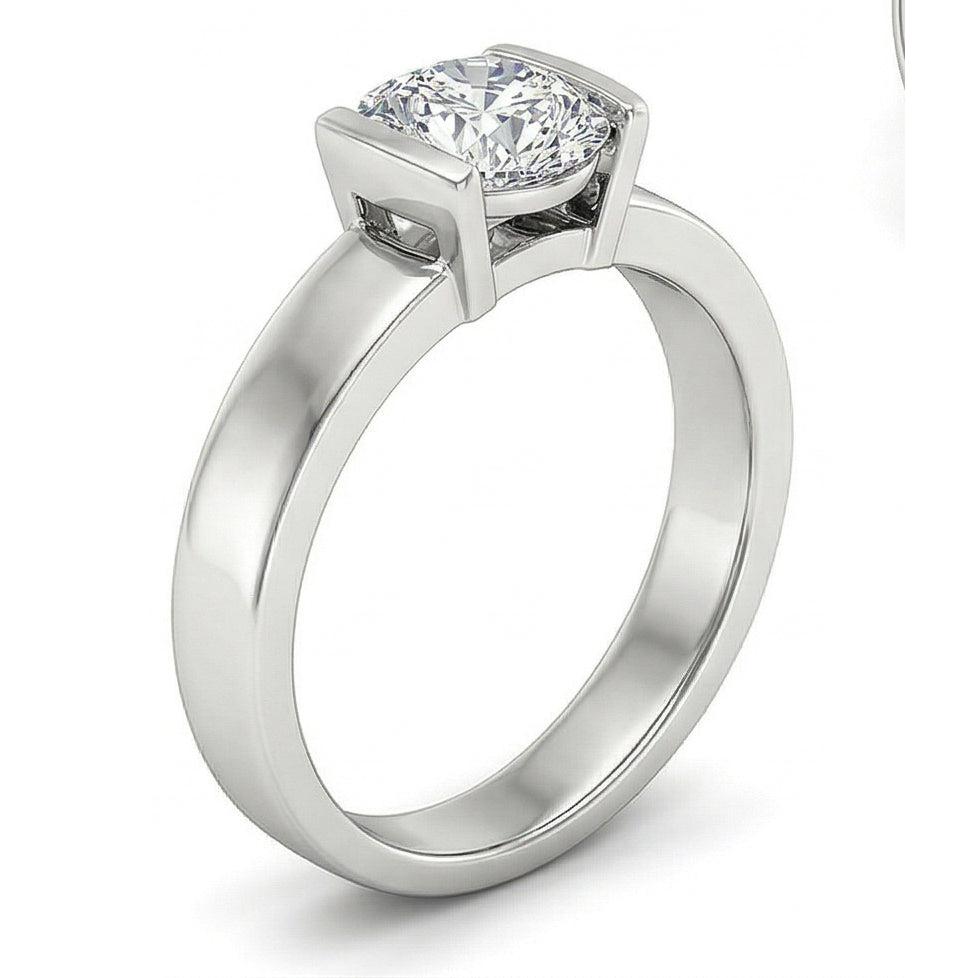 Solitär-Verlobungsring aus Weißgold mit 3 Karat Echt Aus der Erde Abgebauter Natürlicher Diamant