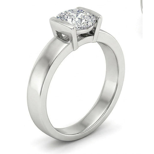 Solitär-Verlobungsring aus Weißgold mit 3 Karat Echt Aus der Erde Abgebauter Natürlicher Diamant