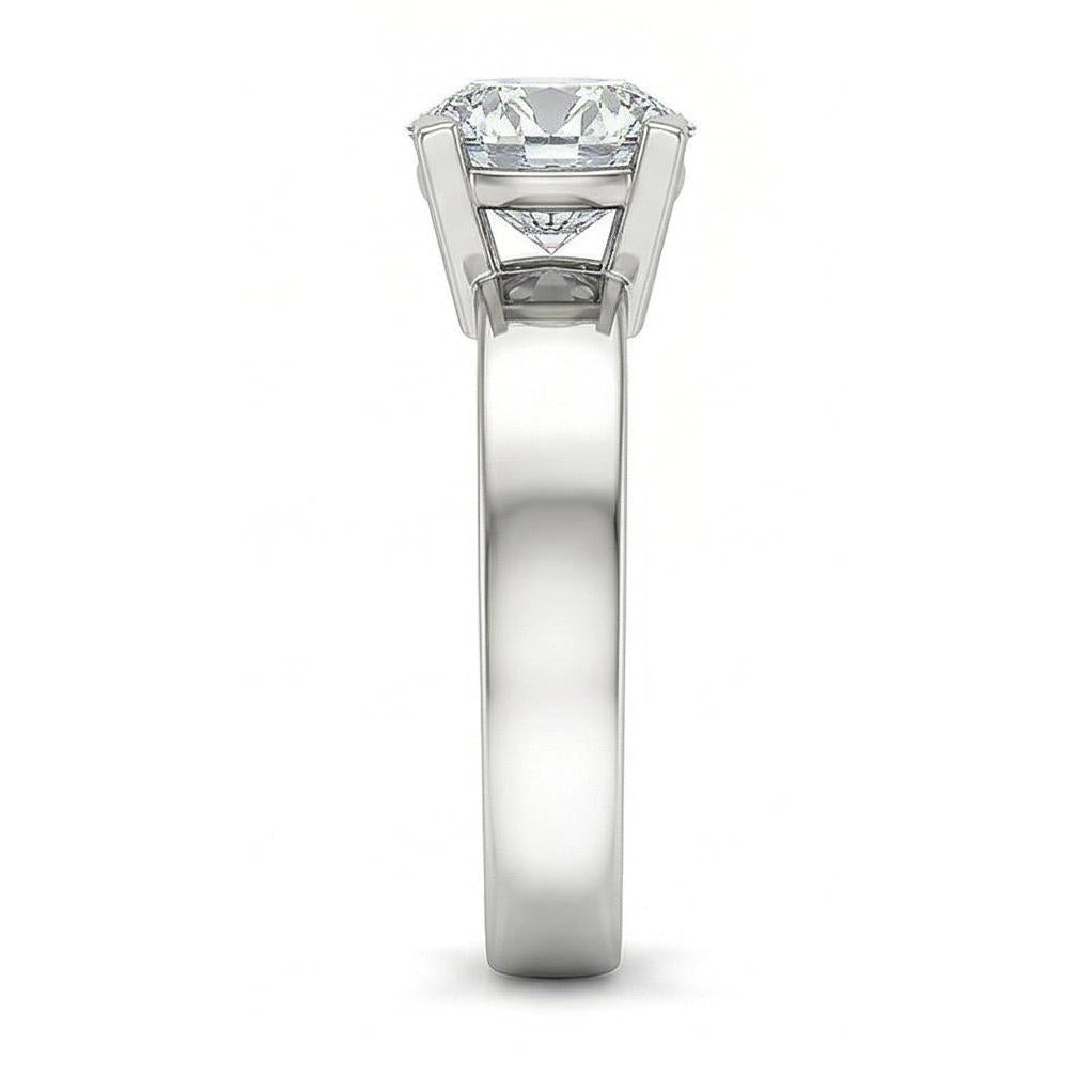 Solitär-Verlobungsring aus Weißgold mit 3 Karat Echt Aus der Erde Abgebauter Natürlicher Diamant
