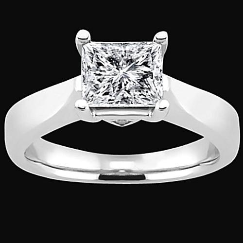 Solitär-Verlobungsring mit Echt Diamant Prinzessinnenschliff 2,50 Karat