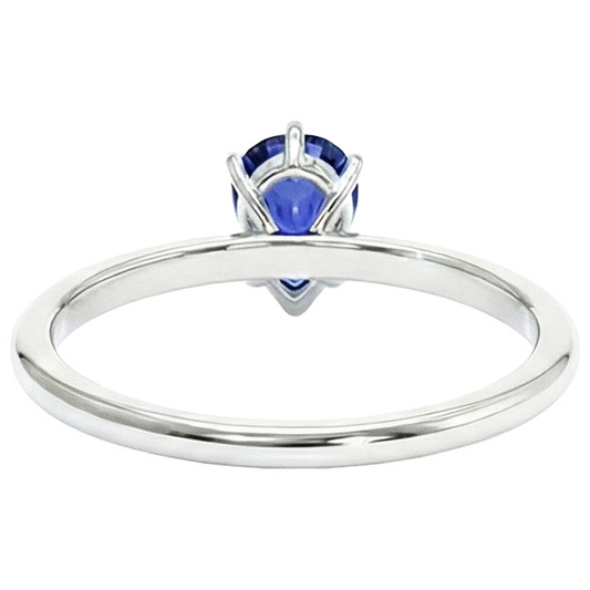 echter pear diamant 2Karat ring Seitenansicht