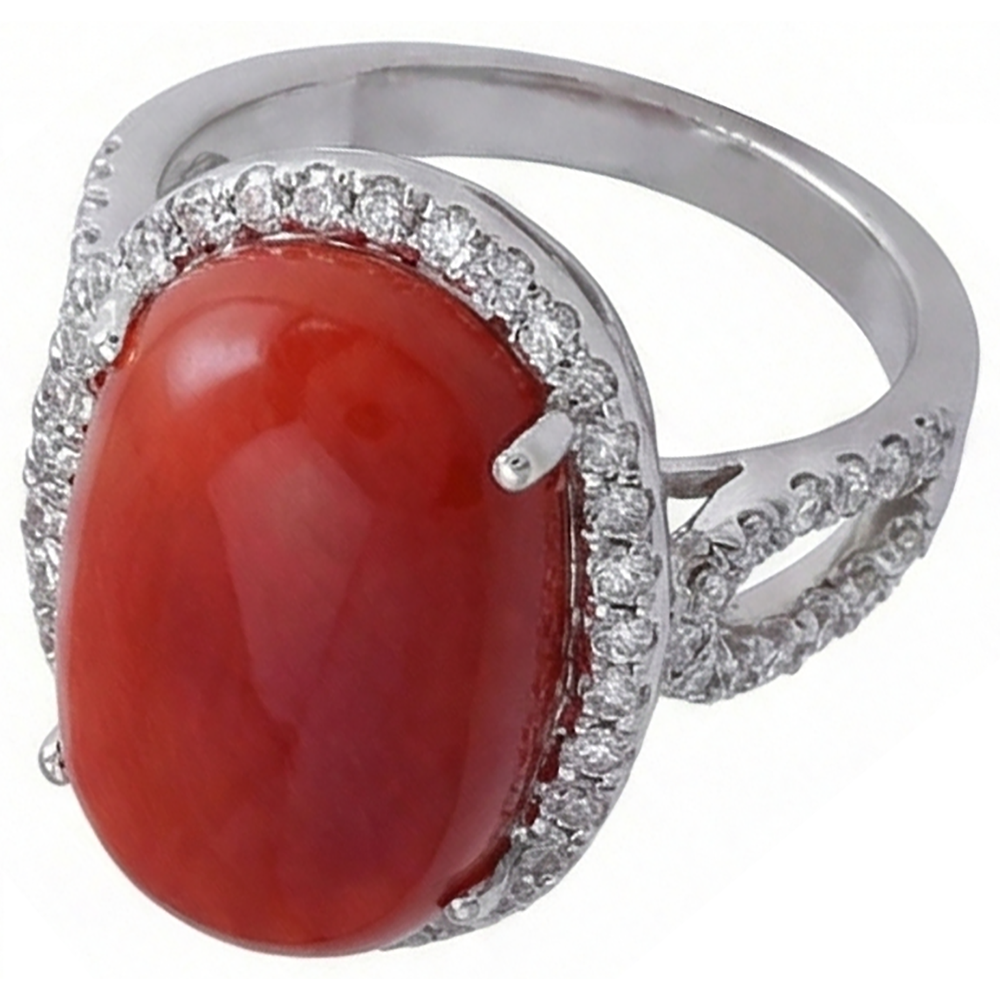 echter oval diamant 13.75Karat ring Seitenansicht