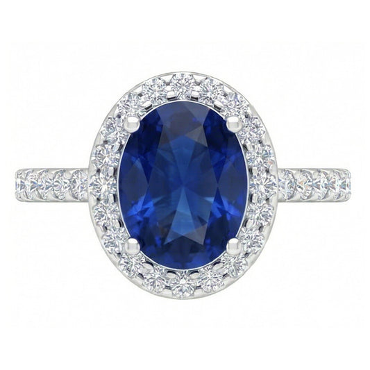 echter oval diamant 3.50Karat ring Detailansicht