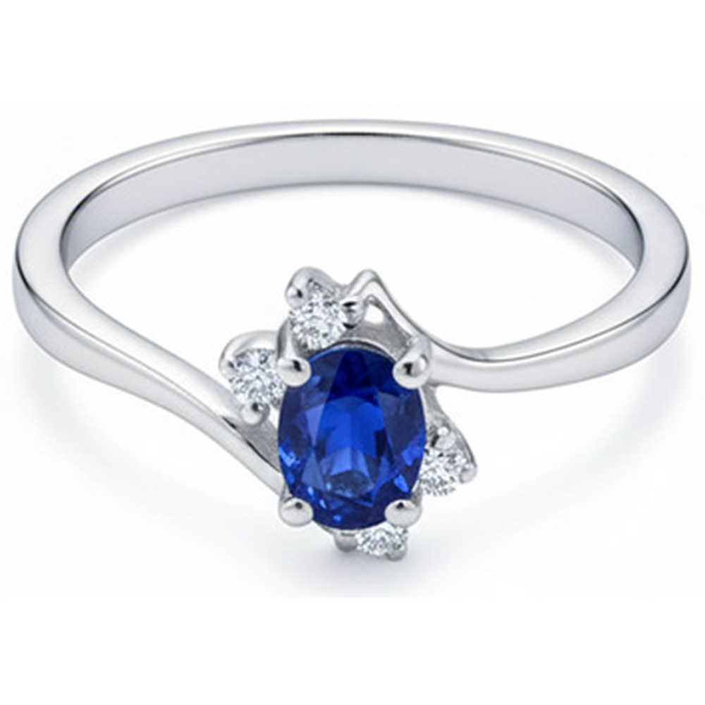 echter oval diamant 1.90Karat ring Seitenansicht