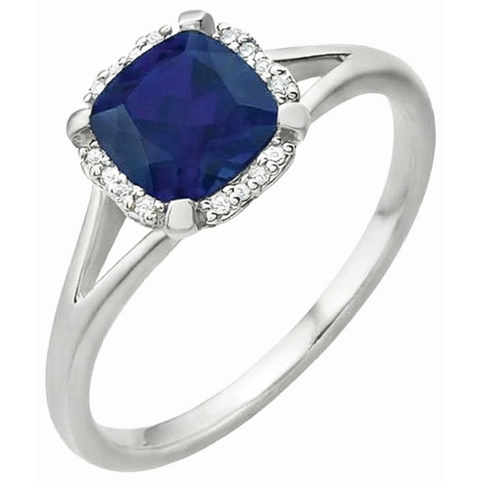echter round saphir 2.50Karat ring Detailansicht