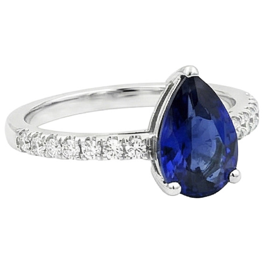 echter round diamant 2.50Karat ring Profilansicht