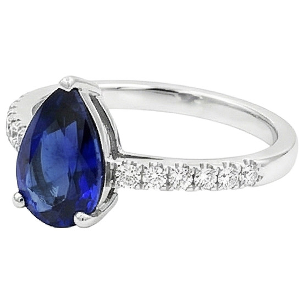 echter round diamant 2.50Karat ring auf Weiß