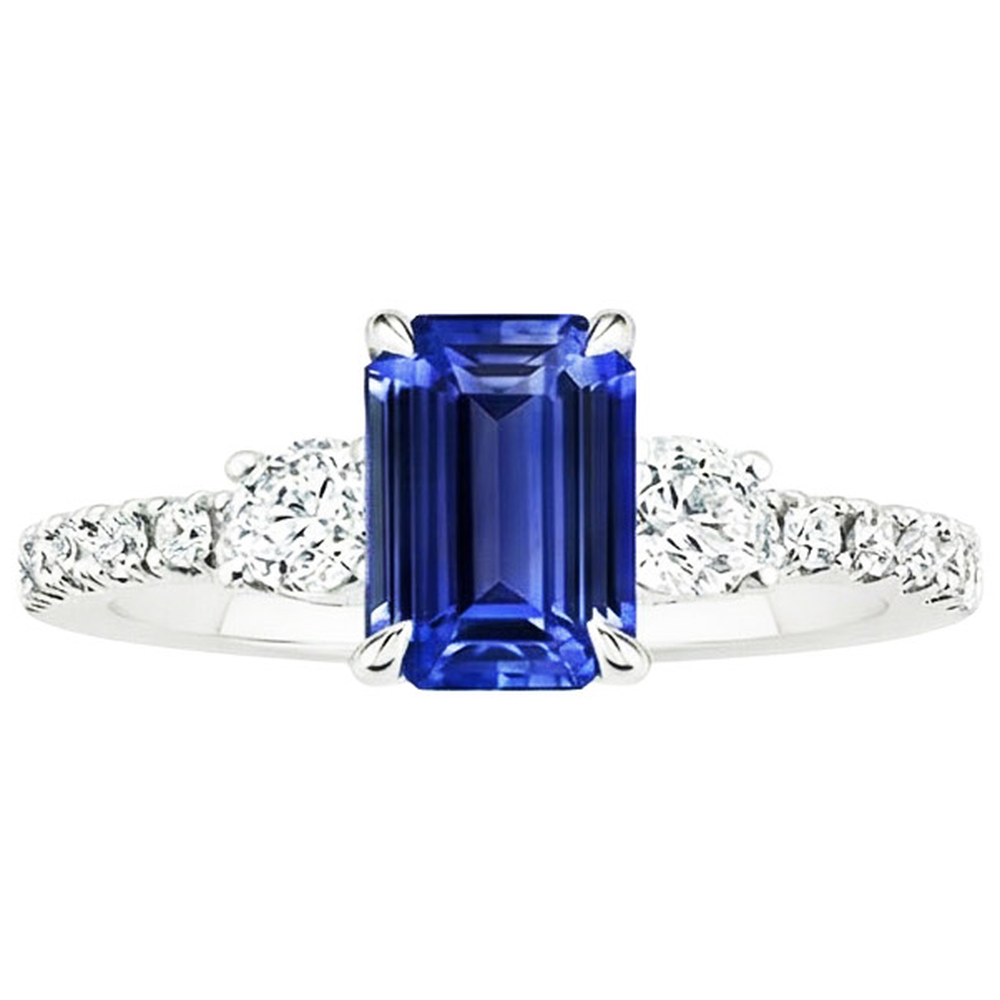 echter round diamant 5Karat ring Profilansicht