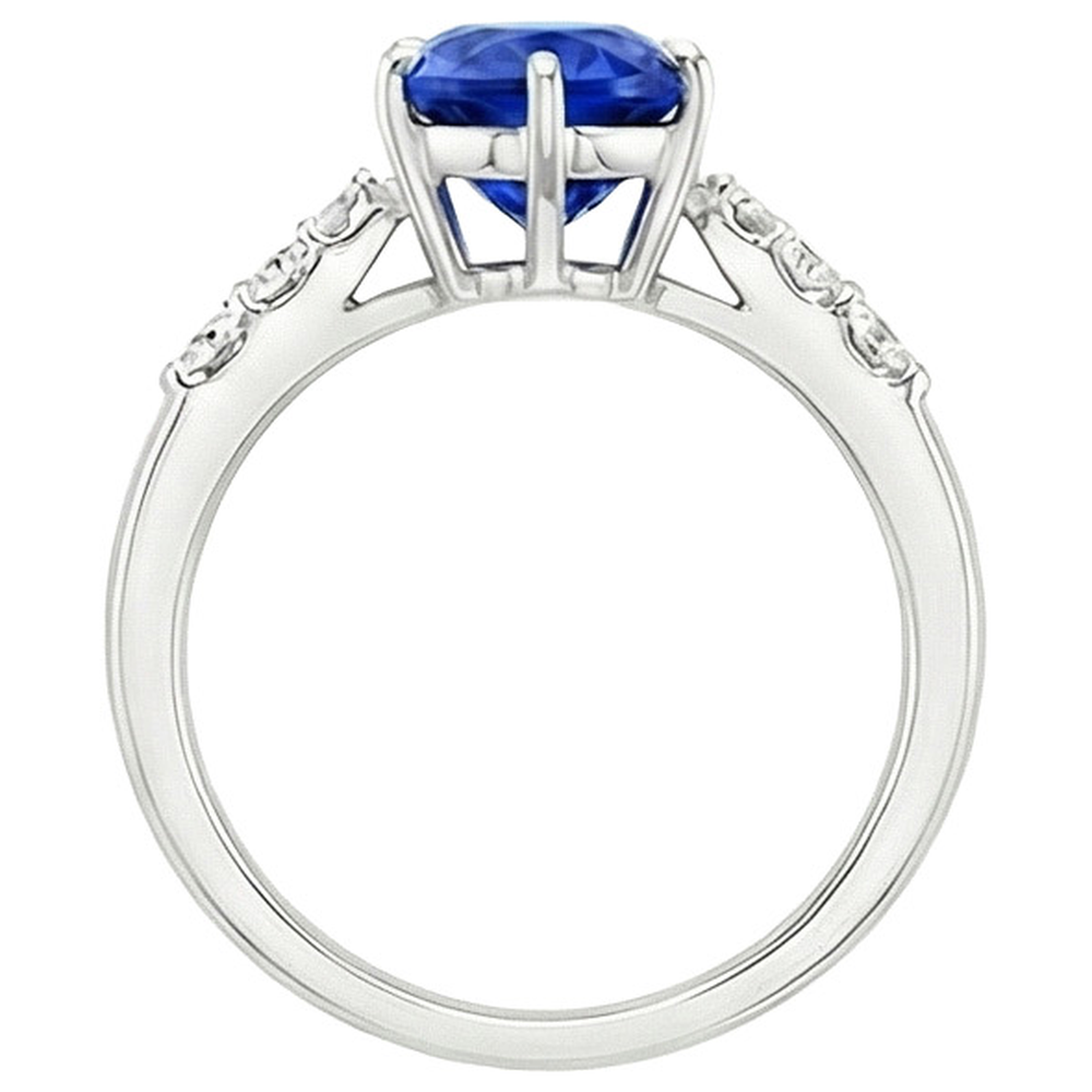 echter round diamant 4Karat ring Seitenansicht