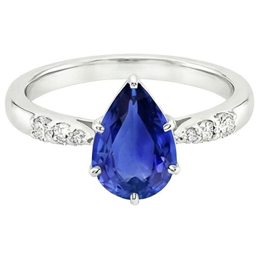 echter round diamant 4Karat ring Profilansicht