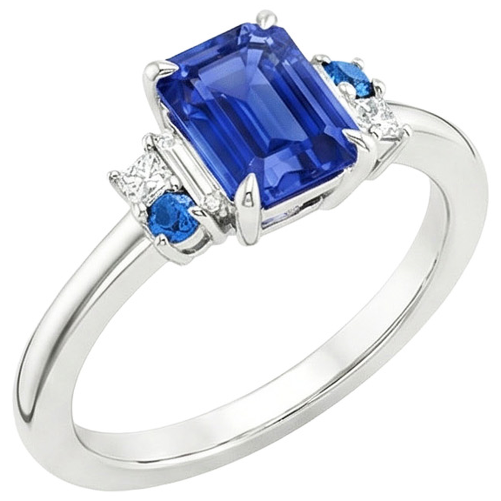 echter baguette diamant 3Karat ring Seitenansicht