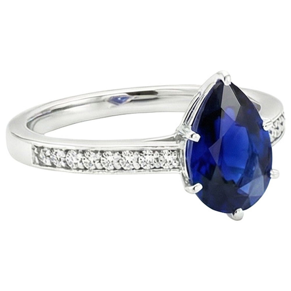 echter round diamant 3.50Karat ring Profilansicht