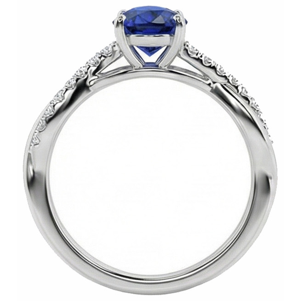 echter round diamant 2.50Karat ring mit Diamantbesatz