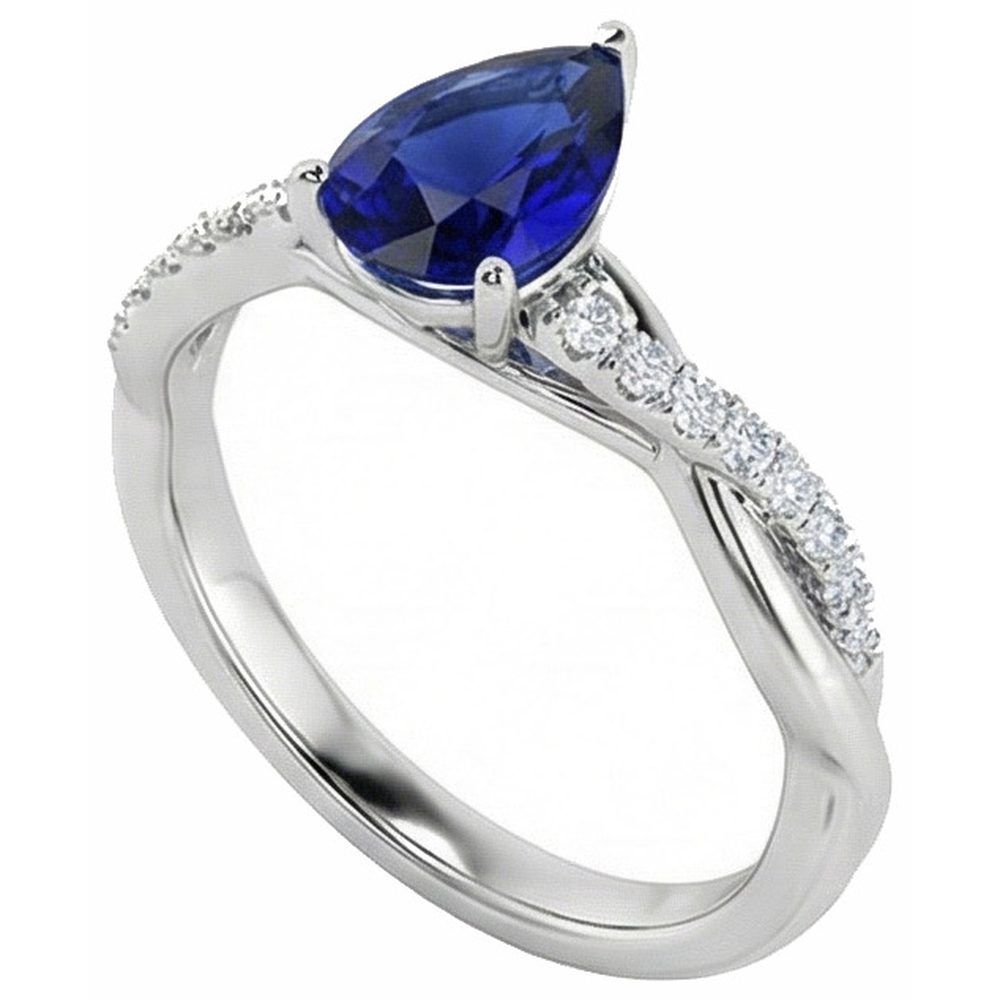 echter round diamant 2.50Karat ring Draufsicht