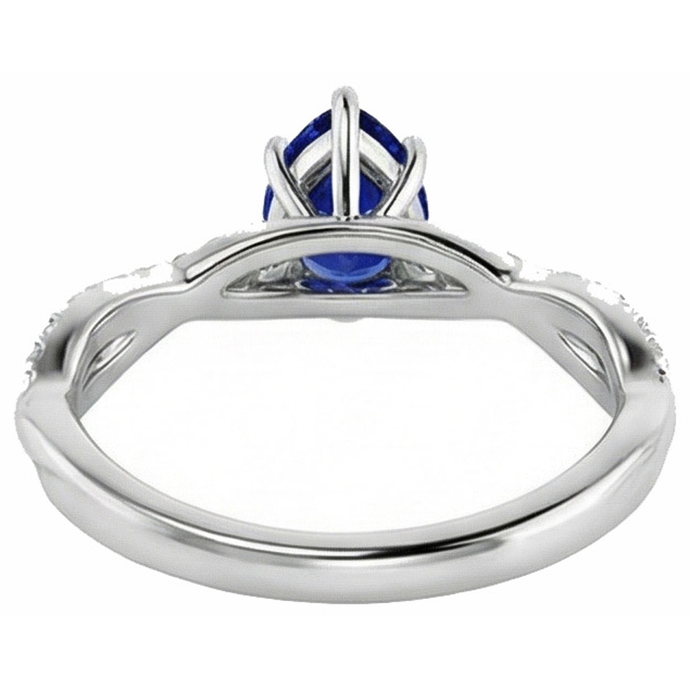echter round diamant 2.50Karat ring Band Detail