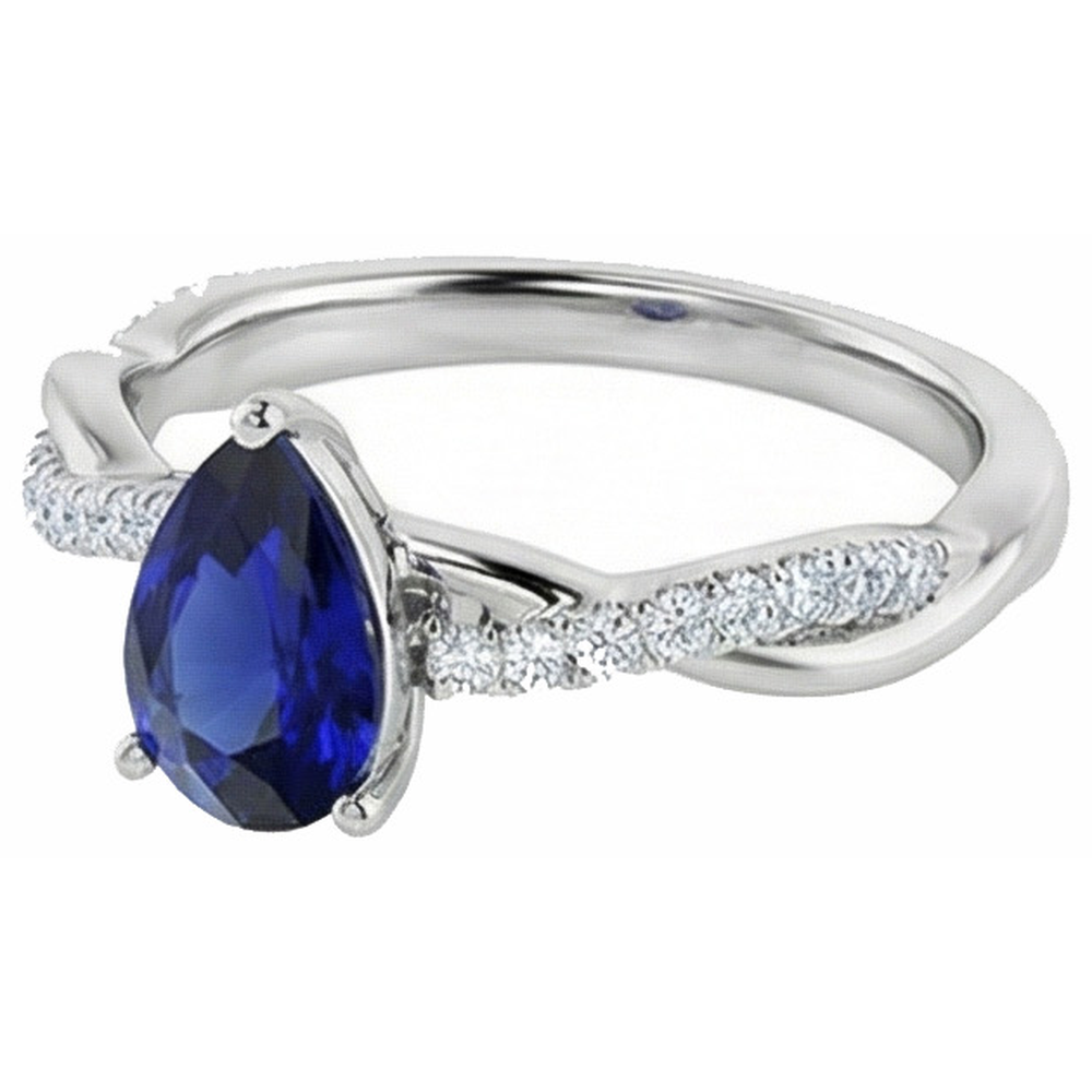 echter round diamant 2.50Karat ring Profilansicht