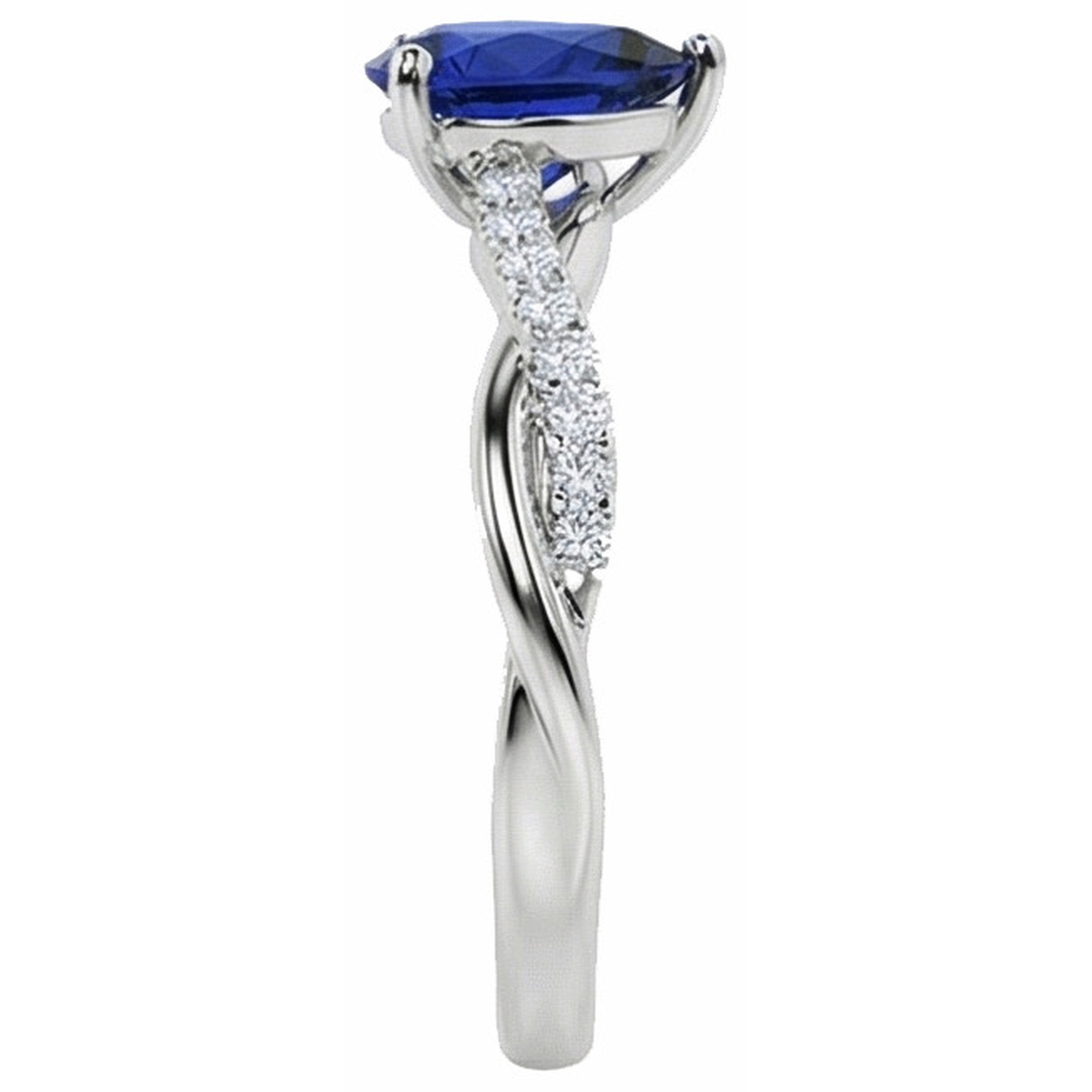 echter round diamant 2.50Karat ring auf Weiß