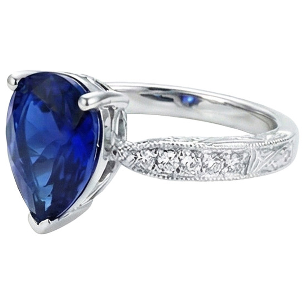 echter round diamant 3.50Karat ring Draufsicht