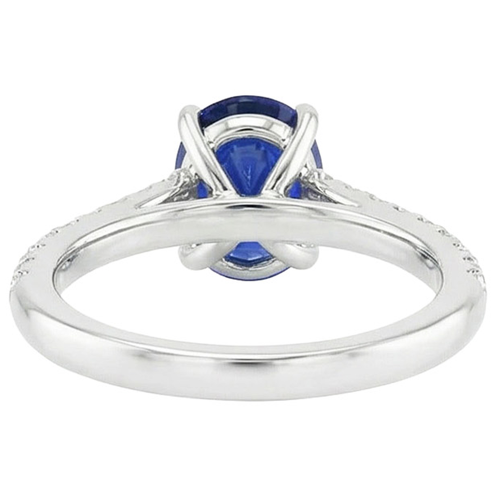echter oval diamant 5.25Karat ring Draufsicht