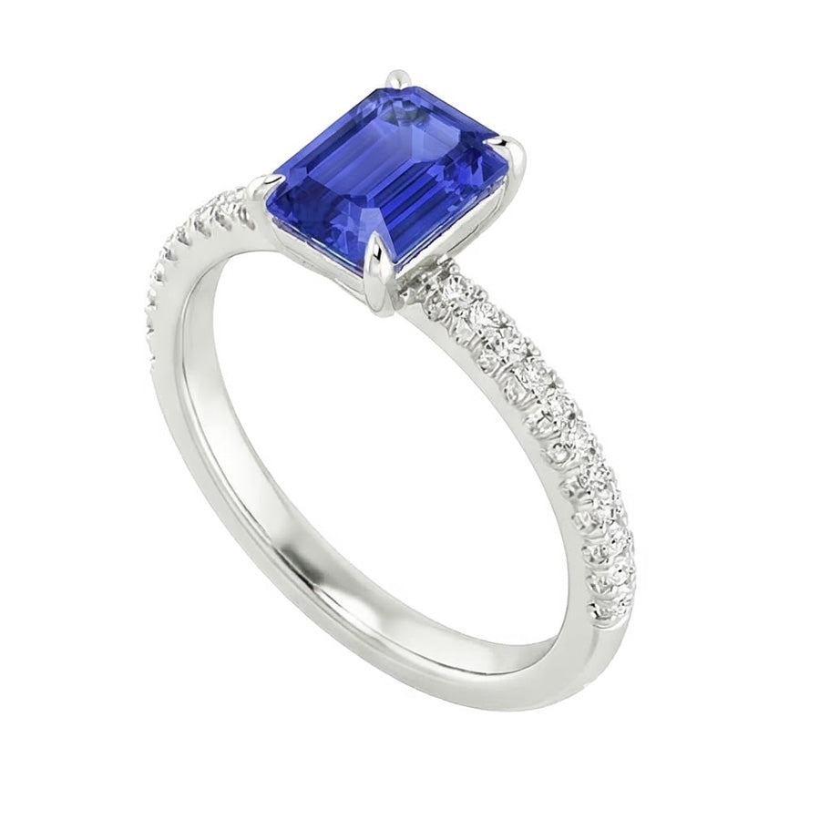 echter round diamant 4Karat ring Seitenansicht