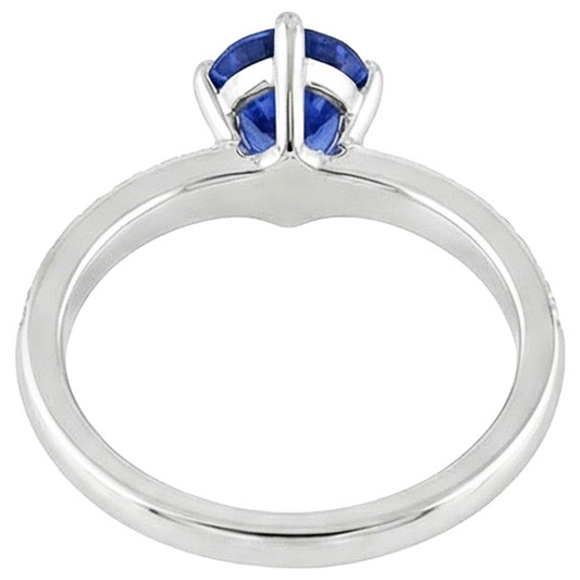 echter round diamant 5Karat ring Seitenansicht