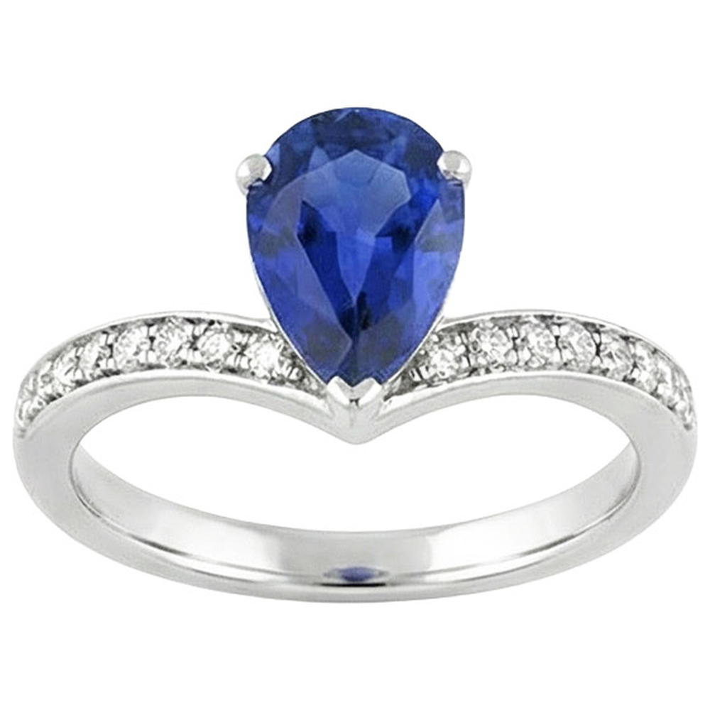 echter round diamant 5Karat ring Draufsicht