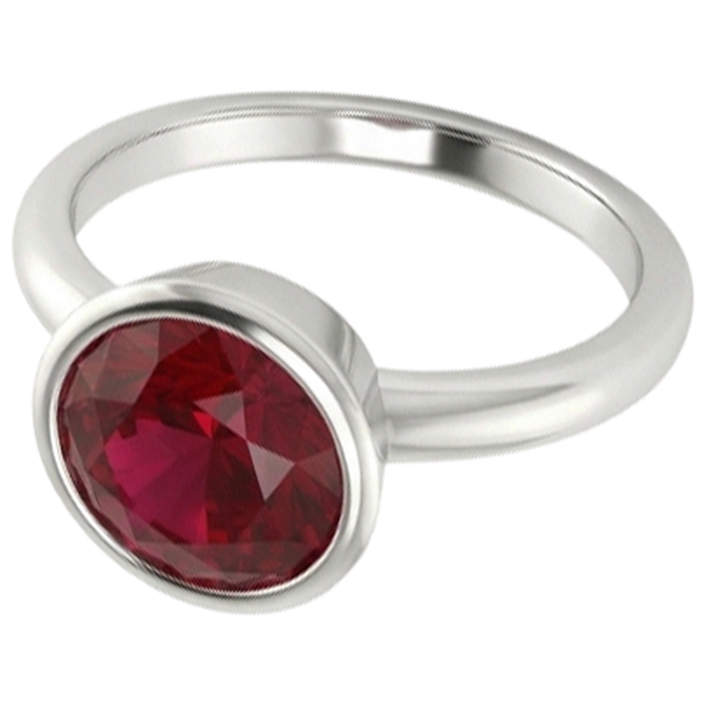 Solitärring 0,75 Karat Burmesischer Rubin Damenschmuck Neu