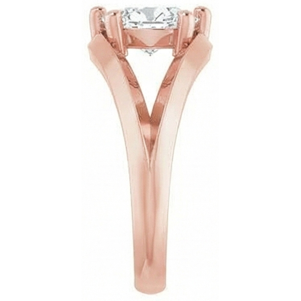 Solitärring Birne Altschliff Echt Natürlicher Diamant ( nicht im Labor gezüchtet ) 5 Krappen Split Shank 1.50 Karat