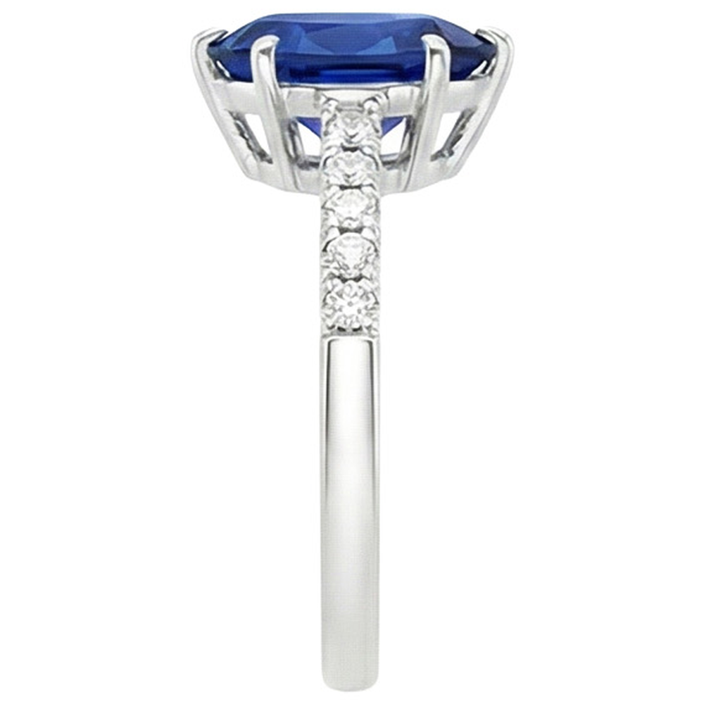 echter round diamant 5Karat ring auf Weiß