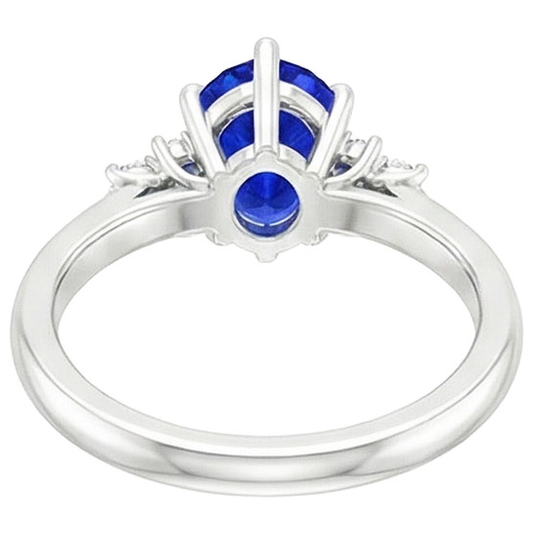 echter round diamant 5Karat ring Seitenansicht