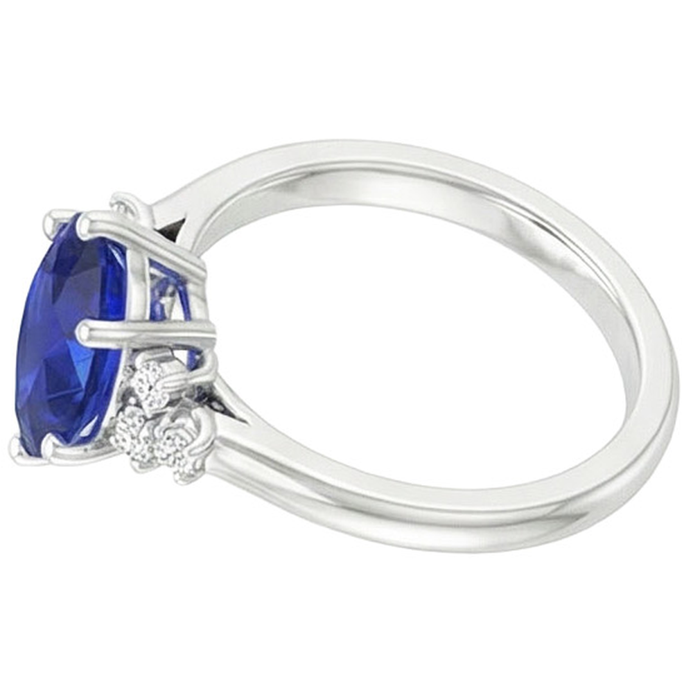 echter round diamant 5Karat ring Draufsicht