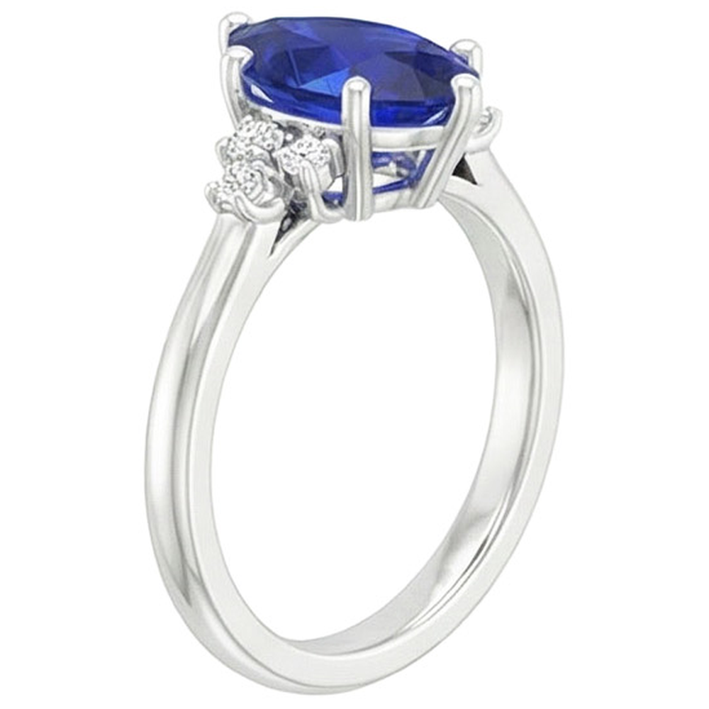 echter round diamant 5Karat ring Profilansicht