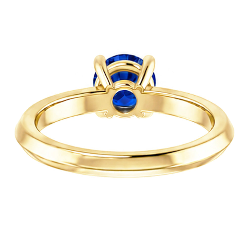 Solitärring Blauer Saphir 1,25 Karat Gelbgold 14K Schmuck