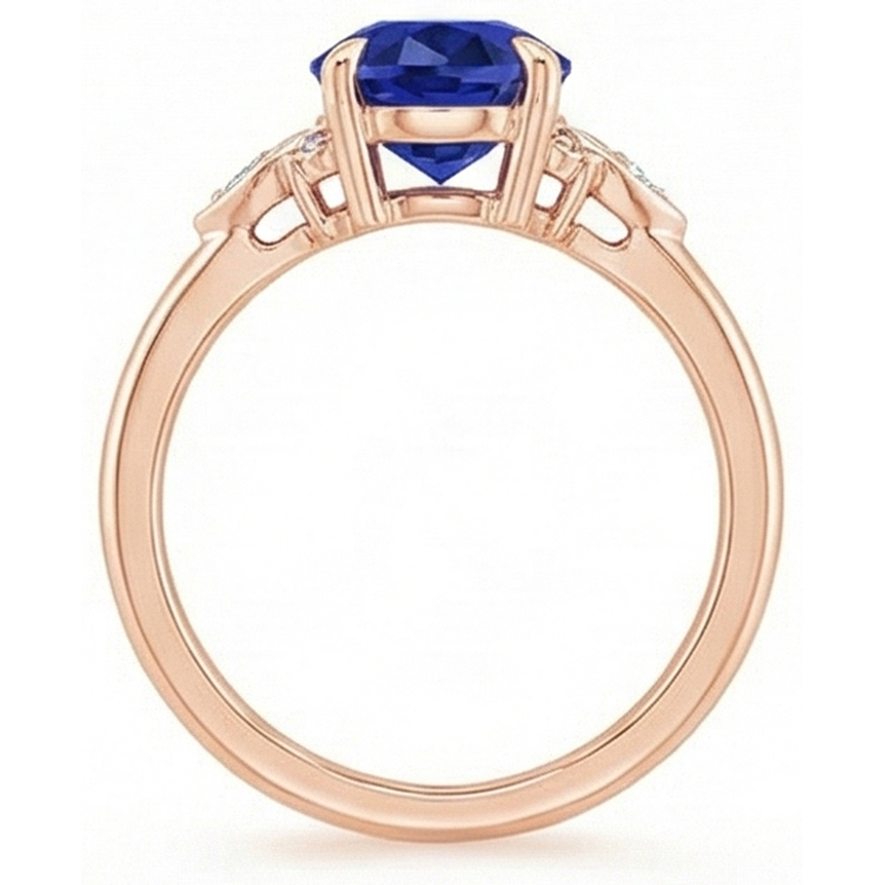 echter oval diamant 4Karat ring auf Weiß