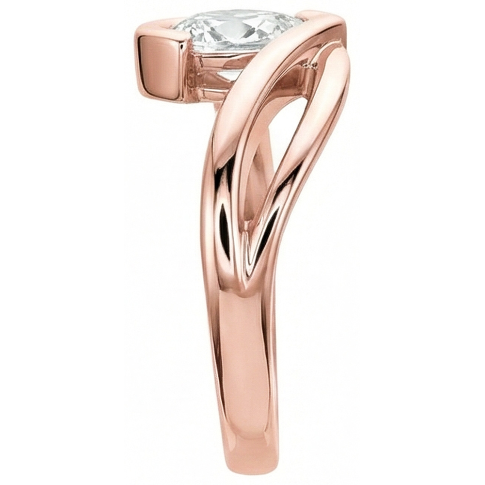 echter pear diamant 2.25Karat ring Profilansicht