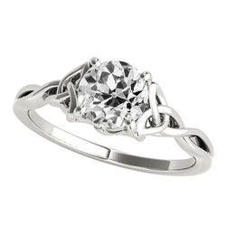 Solitärring Old Cut Echt Diamant Trinity Knot Infinity Style 2 Karat