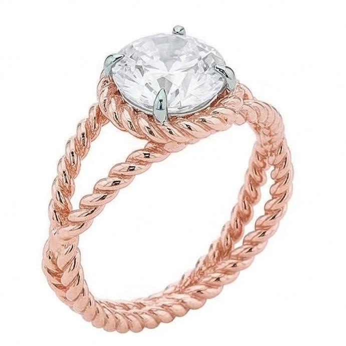 echter round diamant 1Karat ring Detailansicht