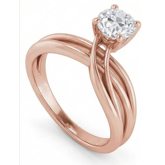 echter round diamant 2Karat ring Seitenansicht