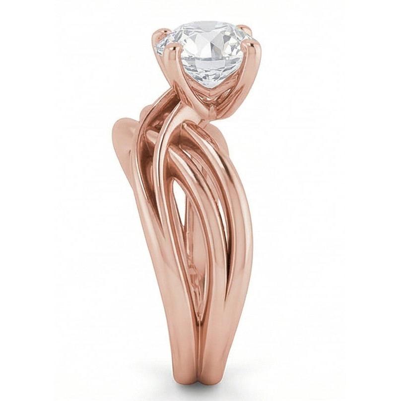 echter round diamant 2Karat ring Draufsicht