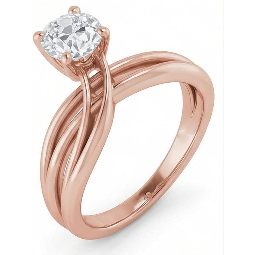 echter round diamant 2Karat ring auf Weiß
