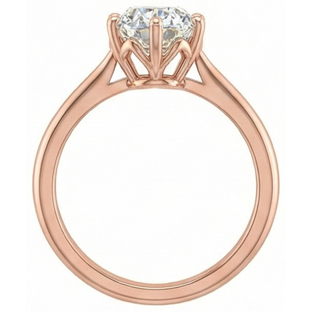 echter oval diamant 3Karat ring Profilansicht
