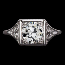 Solitärring Rund alter Bergmann Echt Diamant Vintage Style 2 Karat