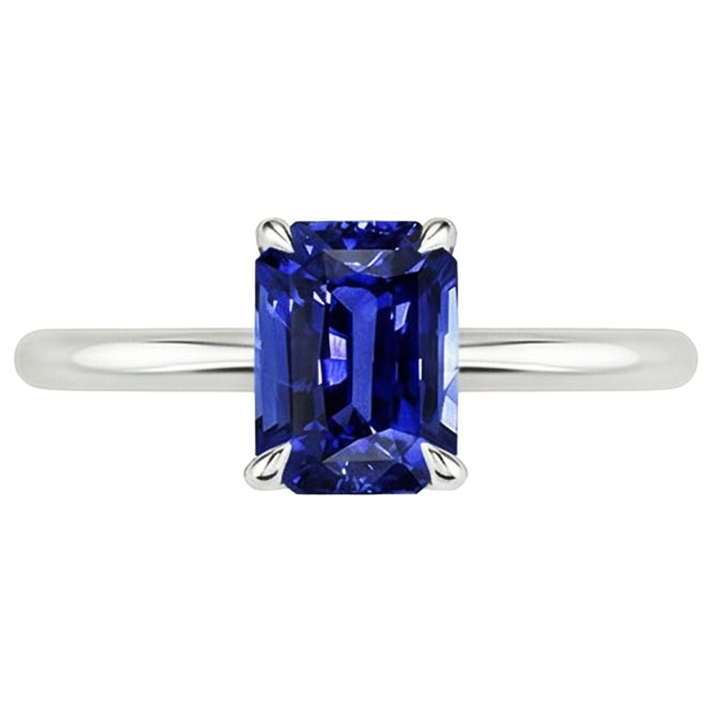 Solitärring Strahlender srilankischer Saphir 3 Karat
