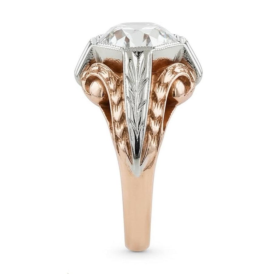 echter round diamant 2Karat ring Draufsicht