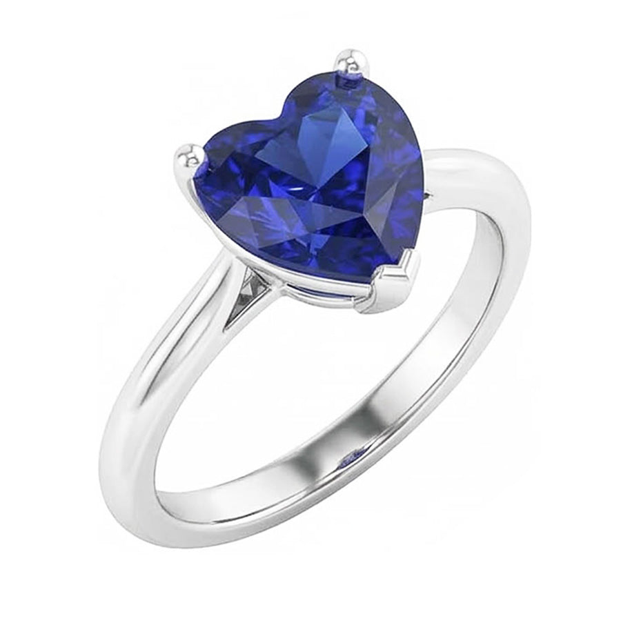 echter heart diamant 2.50Karat ring auf Weiß