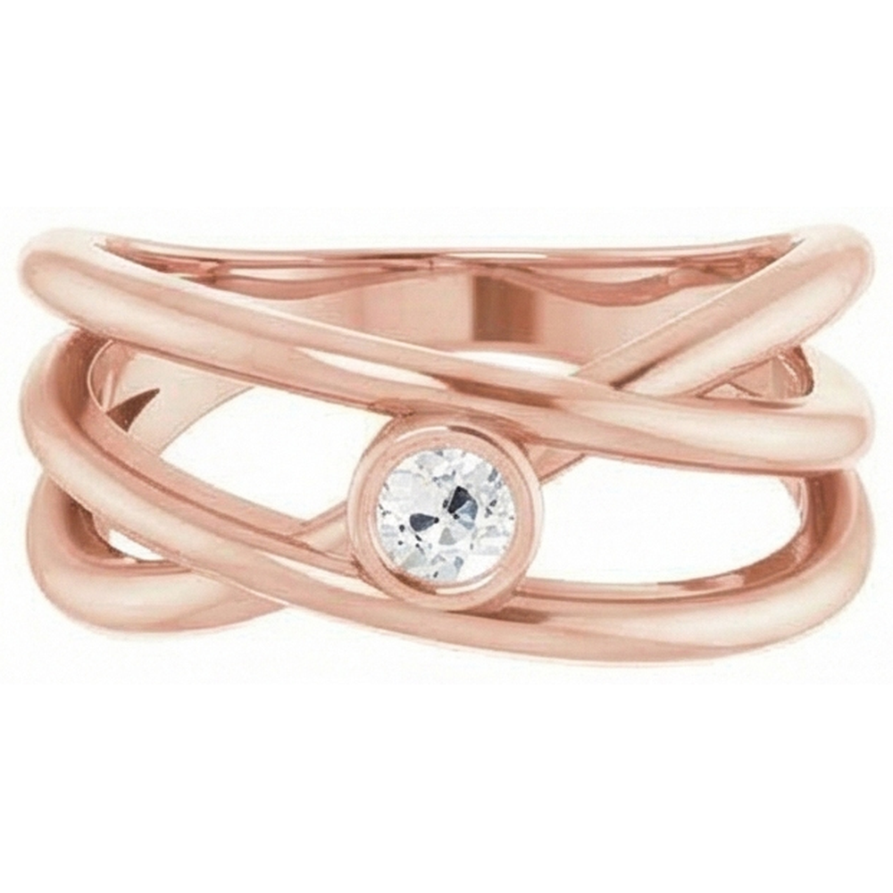 Solitärring alter Bergmann Echt Natürlicher Diamant ( nicht im Labor gezüchtet )lünette Triple Split Shank 1 Karat