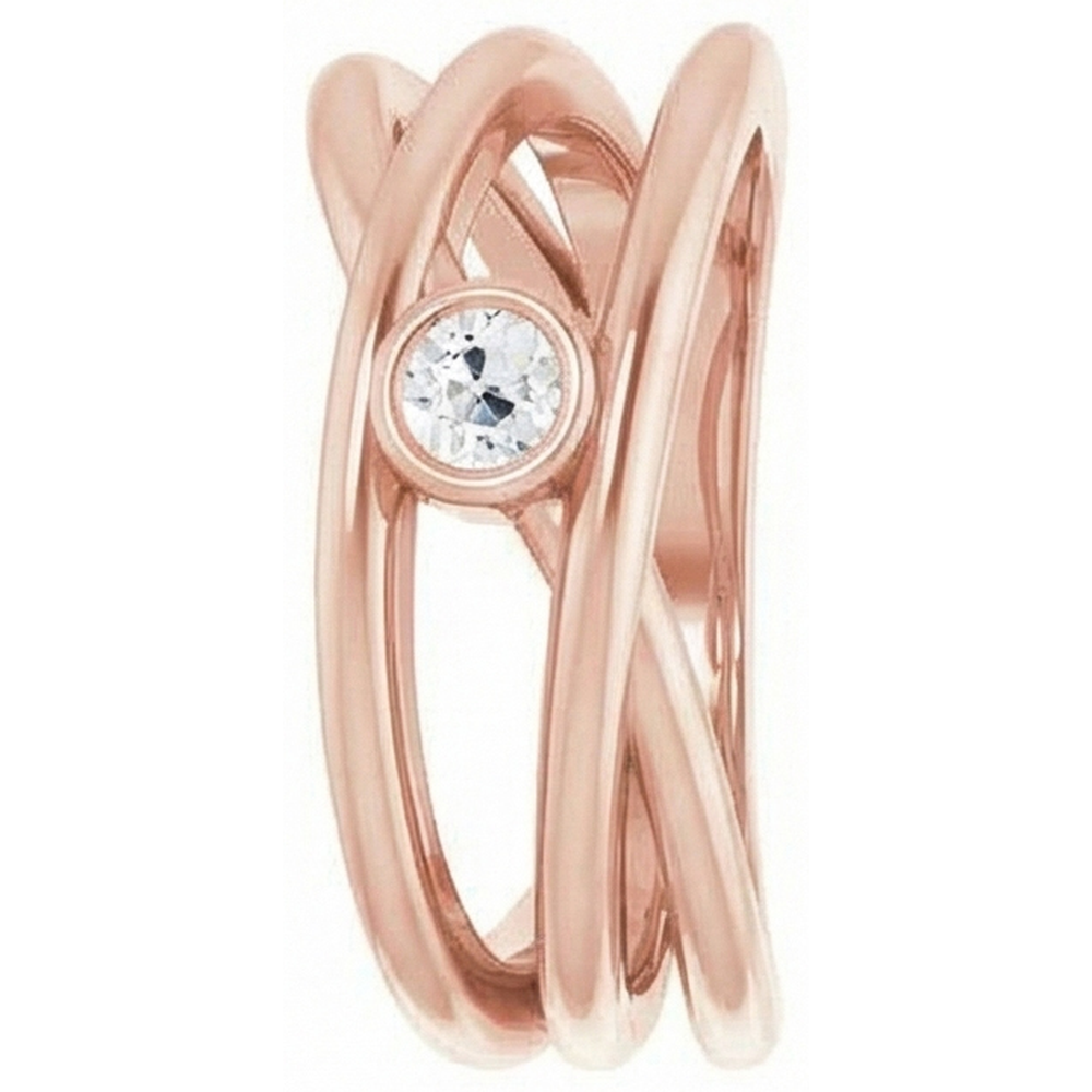 Solitärring alter Bergmann Echt Natürlicher Diamant ( nicht im Labor gezüchtet )lünette Triple Split Shank 1 Karat