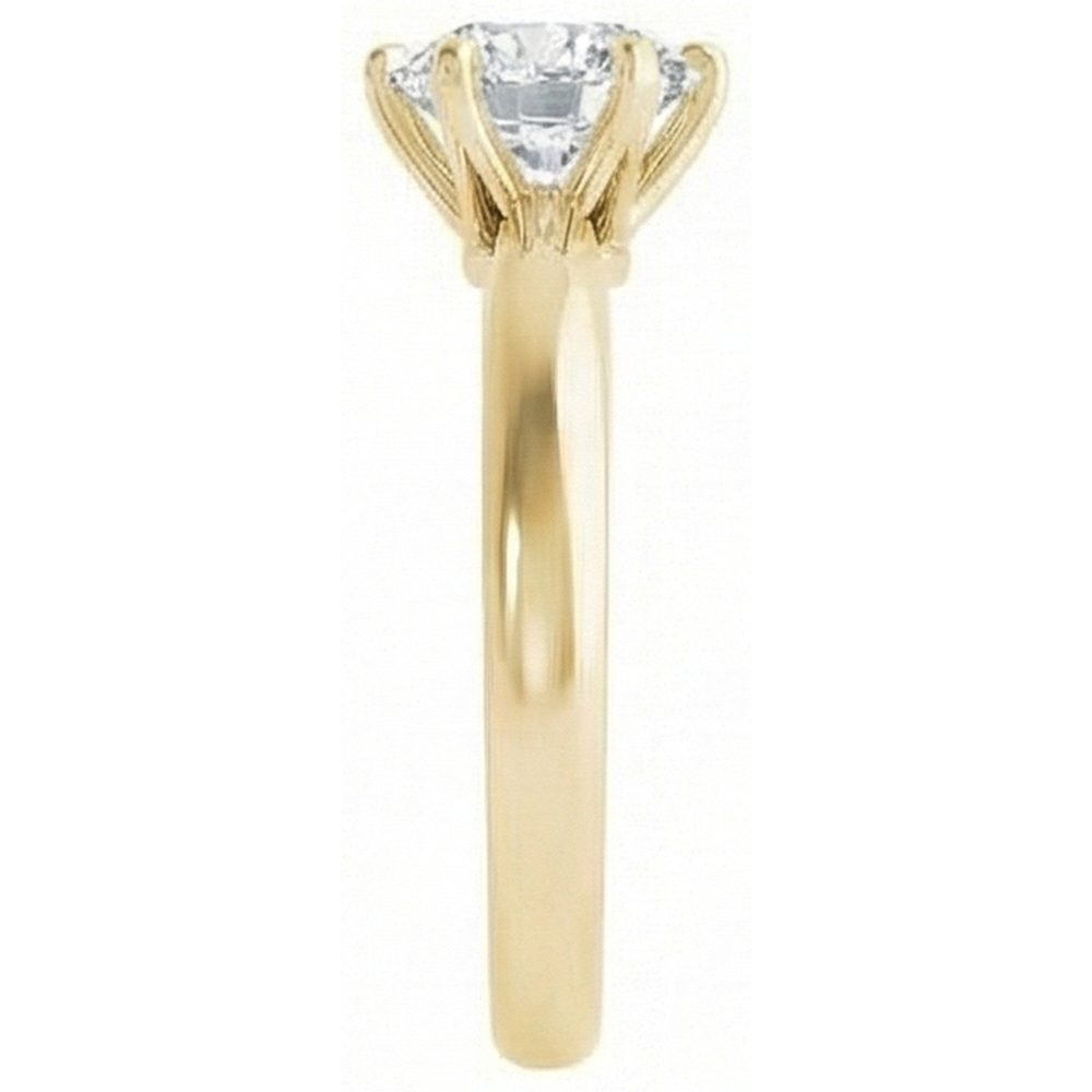 echter round diamant 2.50Karat ring Draufsicht