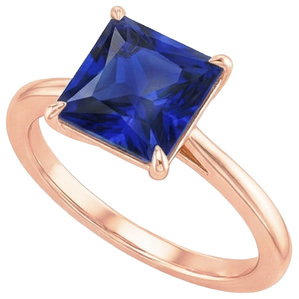 Solitärring aus Roségold Prinzessin Sri Lanka Saphir 3,50 Karat